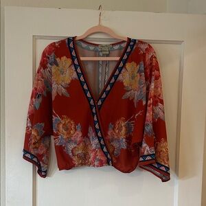 Flying Tomato Multicolor Floral Kimono Blouse